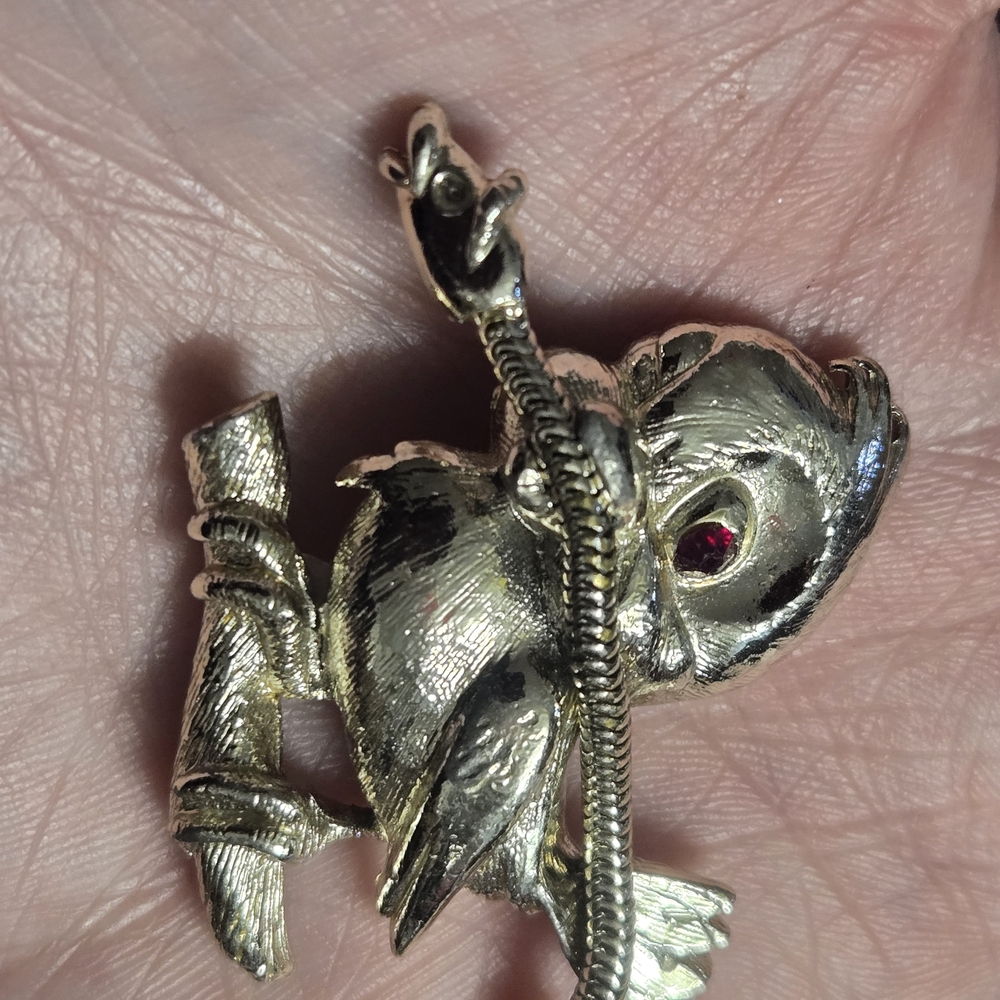 Vintage Bird And The Worm Brooch